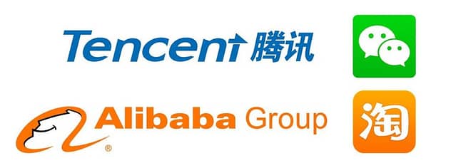 I colossi cinesi Alibaba e Tencent.